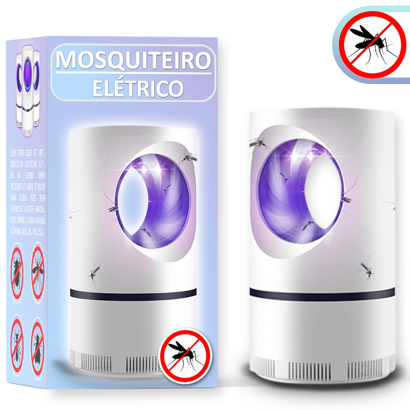 Armadilha Elétrica para Mosquitos e Insetos – Mosquiteiro UV Silencioso e Eficiente