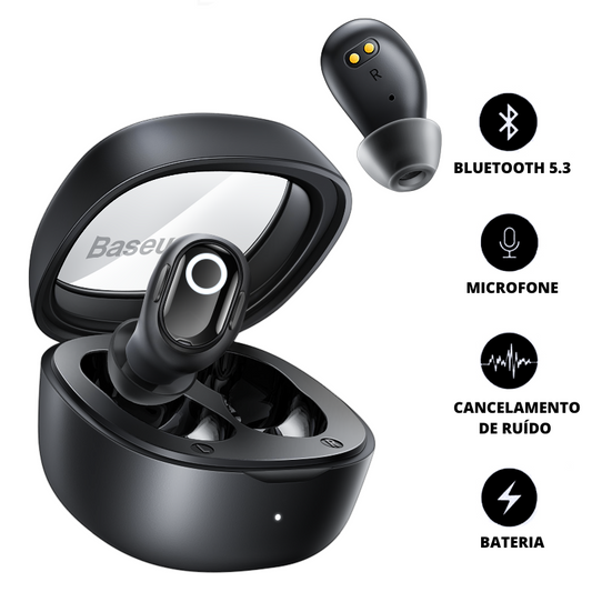 Fone de Ouvido Bluetooth Baseus W12 – Fones Sem Fio TWS com Bluetooth 5.1 e Design Leve